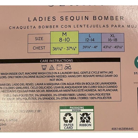 Serra Gold Sequin Bomber Joggers Pants Track Set Size Large Glam Glitzy Disco - Picture 9 of 10